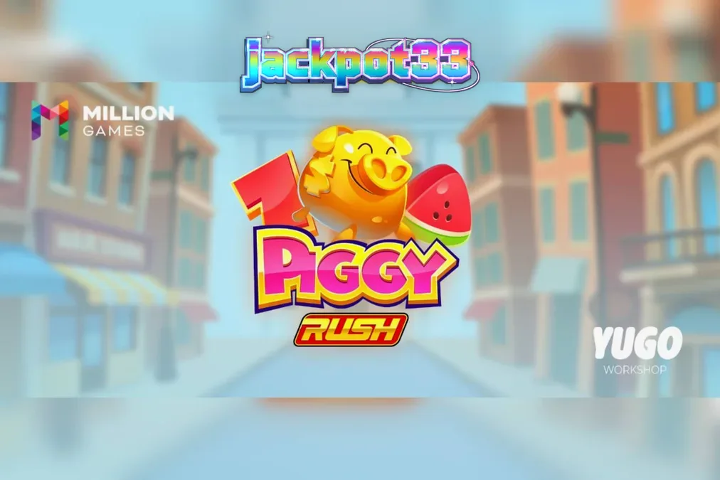 Tampilan antarmuka slot Piggy Rush dengan simbol babi dan fitur bonus yang aktif.